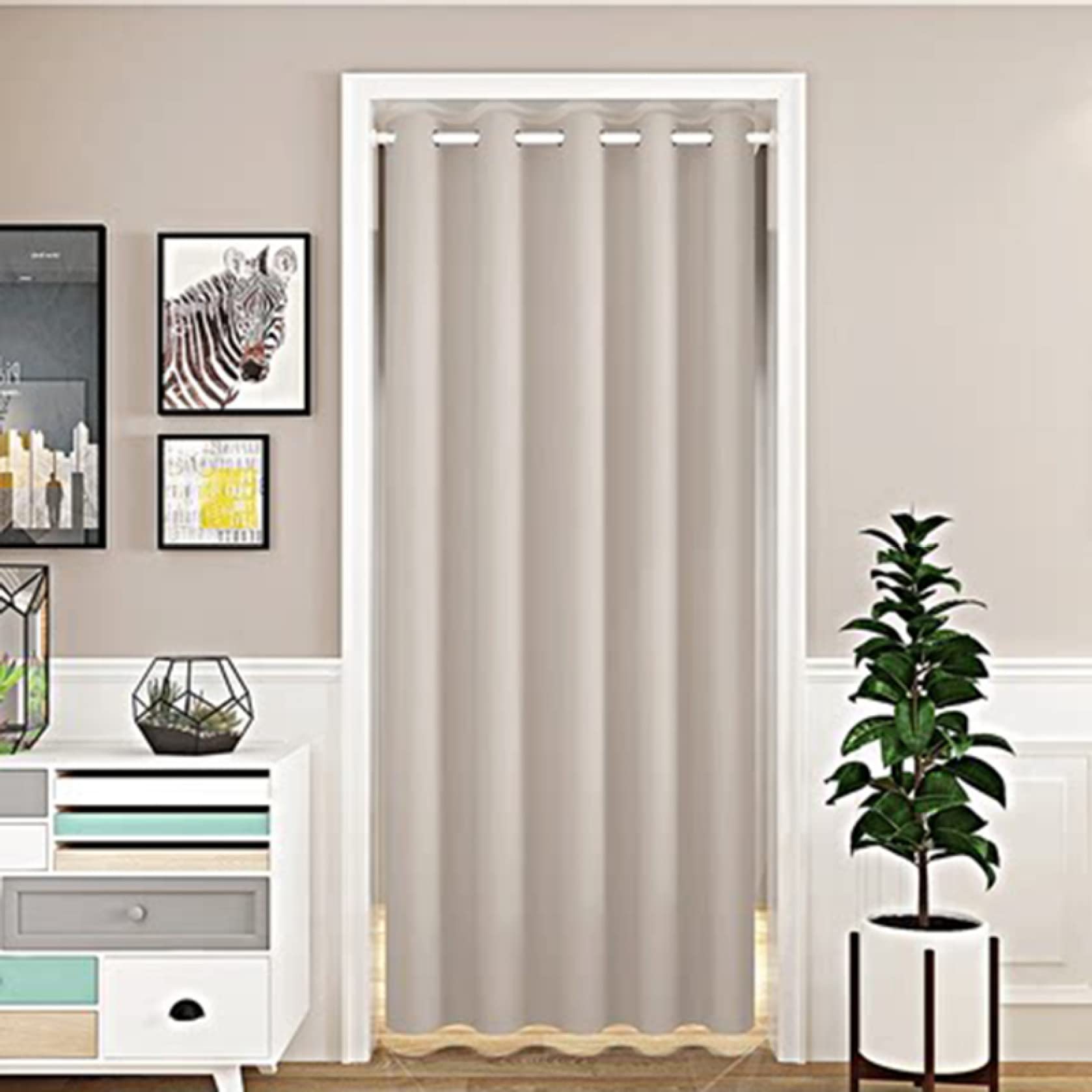 Amazon｜のれん おしゃれ 暖簾 間仕切り カーテン 勝手口 綿麻質感