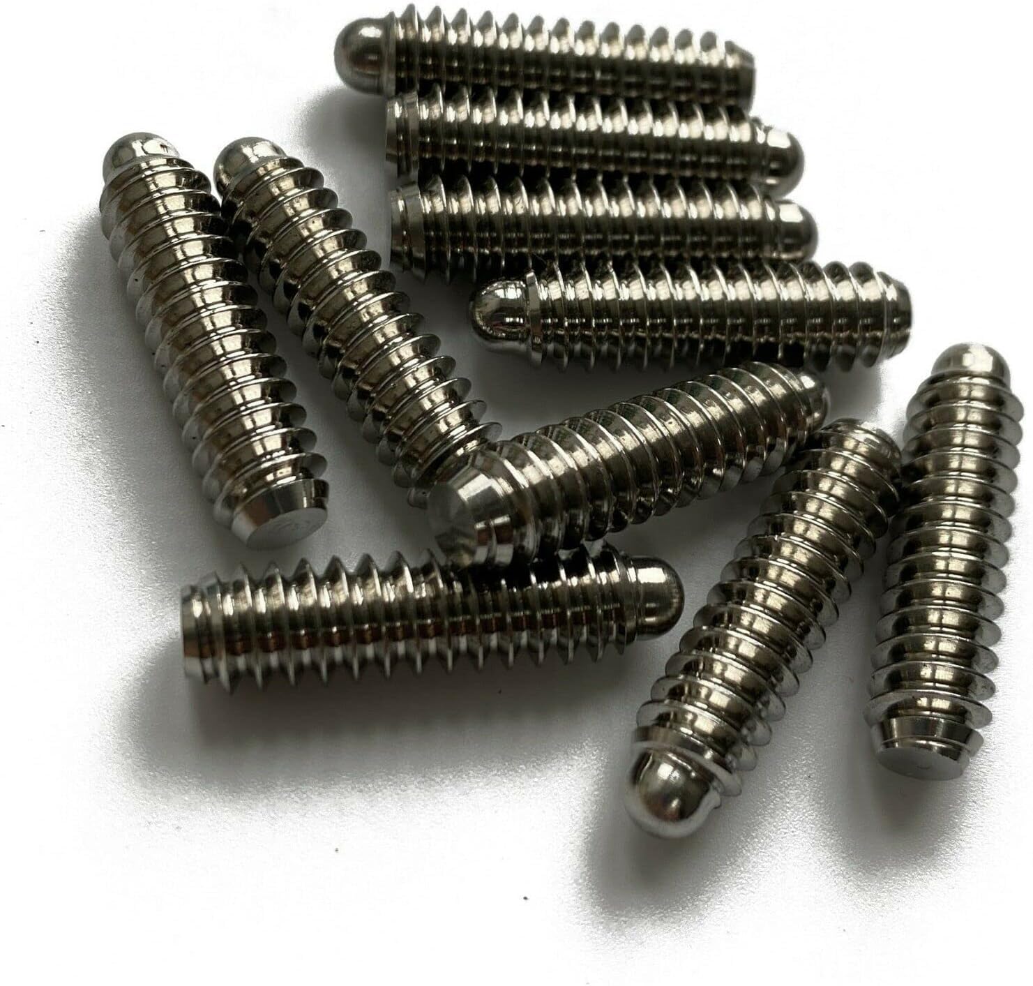 10PCS 5/16-14 Pool Cue Stainless Steel Joint Protector Stud Pin - Bullet Nose