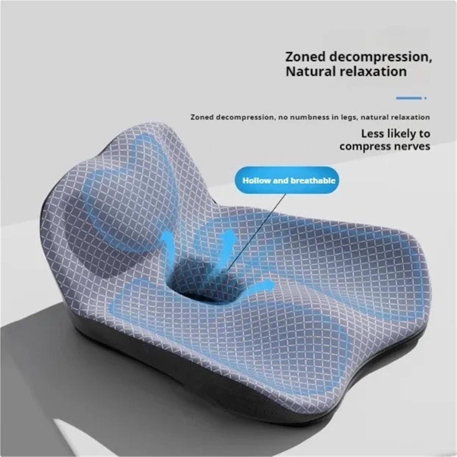 Almohada Ortopédica for Silla De Espuma con Memoria for Coxis, Cojín for Asiento Oficina, Grande for Aliviar El Dolor, for para aliviar la presión