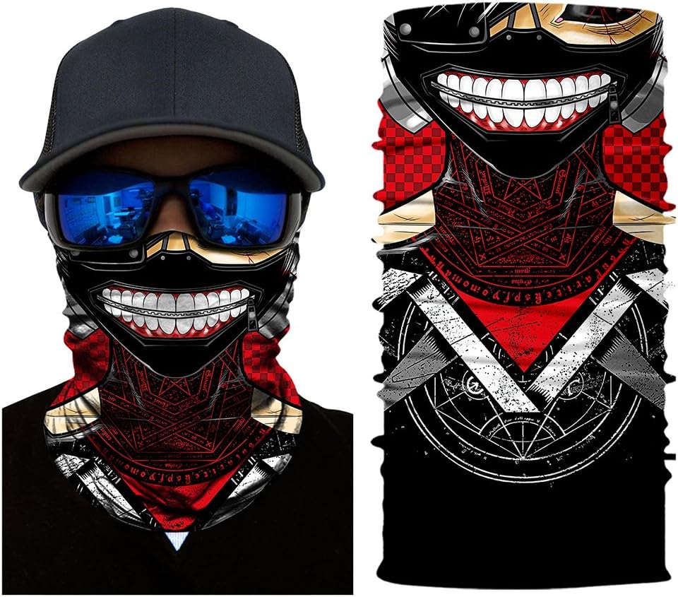 RNGEDG Tokyo Ghouls Mask Sport Headband Bandana for Men Women Dust Outdoor Climbing Camping Hiking Running Cosplay