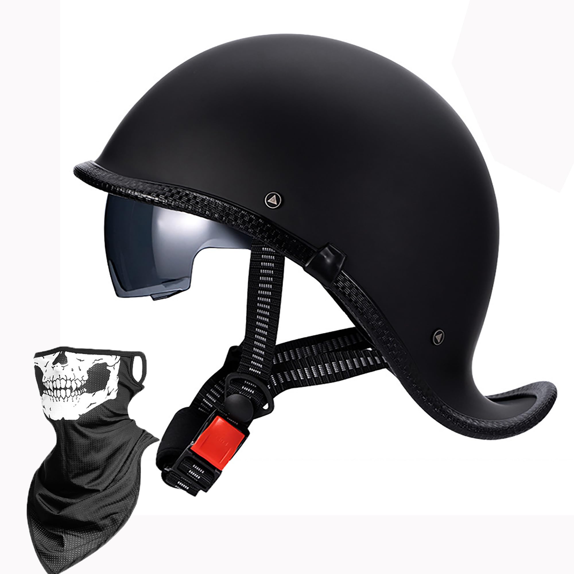 Amazon.co.jp: XLAOHUY 半ヘル ダックテールヘルメット 半キャップ 