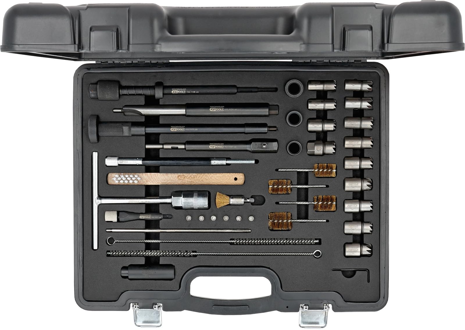 KS Tools 152.1210 Master Injektoren-Dichtsitz-Reinigungs-Satz, 40-tlg