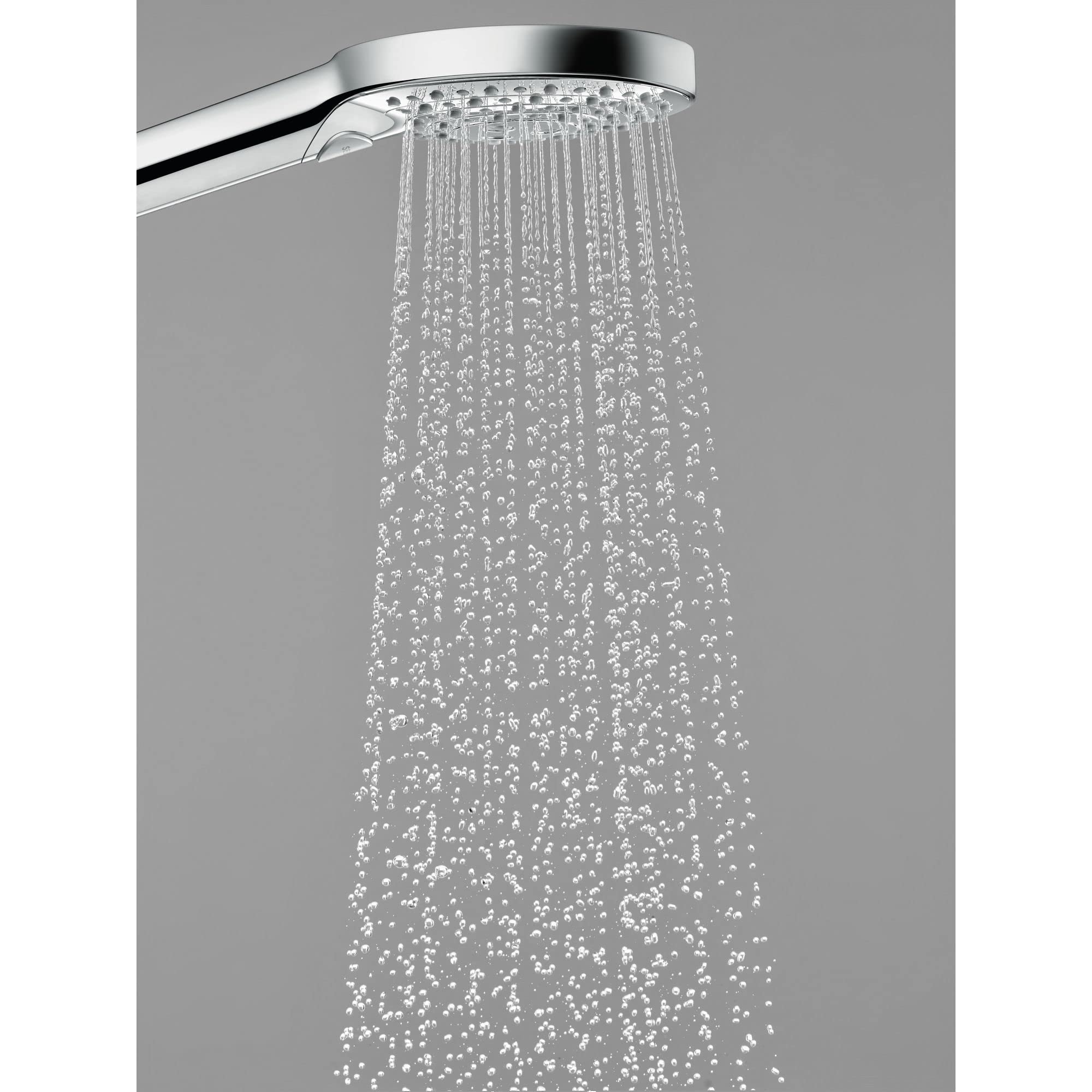 hansgrohe Raindance Select S Set de douche 120 3 jet PowderRain avec barre Unica'S puro 90 cm et porte-savon, chromé, 27667000