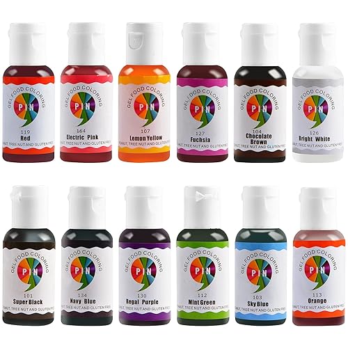 Colorante alimentario de gel, juego de 12 geles colorantes alimentarios, colorante concentrado comestible vibrante para decoración de pasteles,