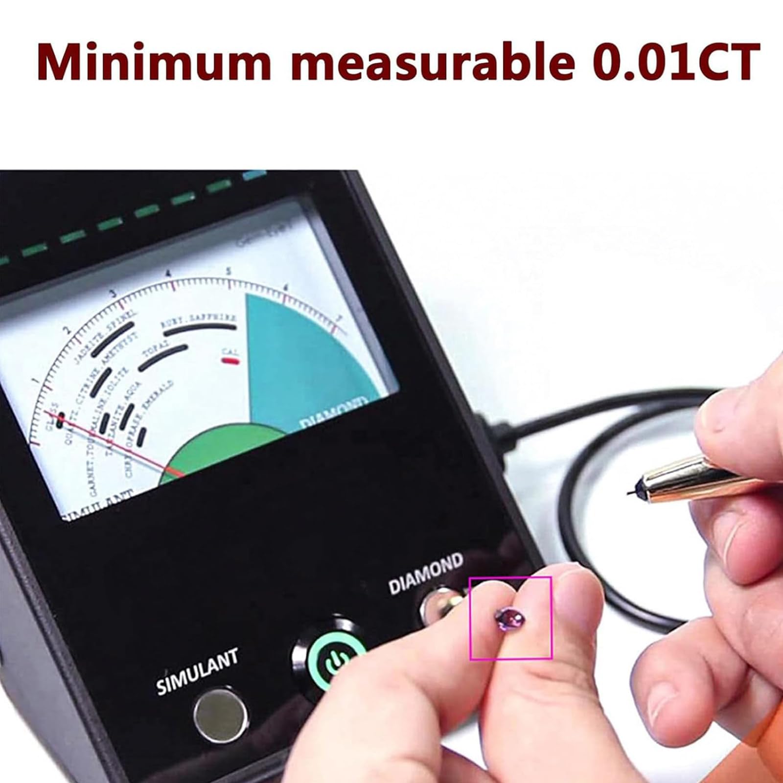 Tester Moissanite, Zestaw Narzędzi Do Testowania Biżuterii LED, Wysoka Dokładność Ze Wskaźnikiem, Automatyczna Kalibracja, Tester Kamieni Szlachetnych Z Odczytem I Dokładnością