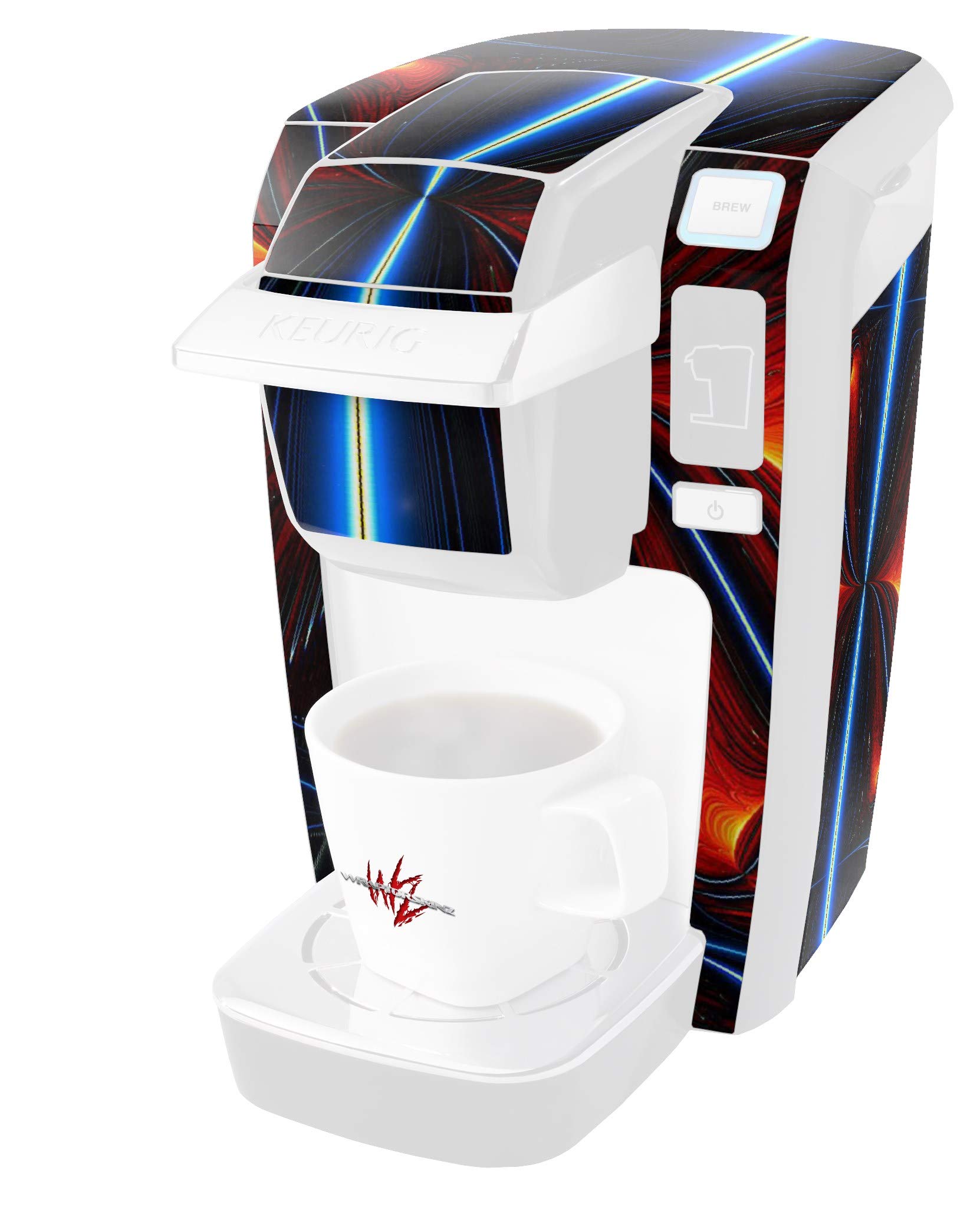 Decal Style Vinyl Skin compatible with Keurig K10 K15 Mini Plus Coffee Makers Quasar Fire COFFEE MAKER NOT