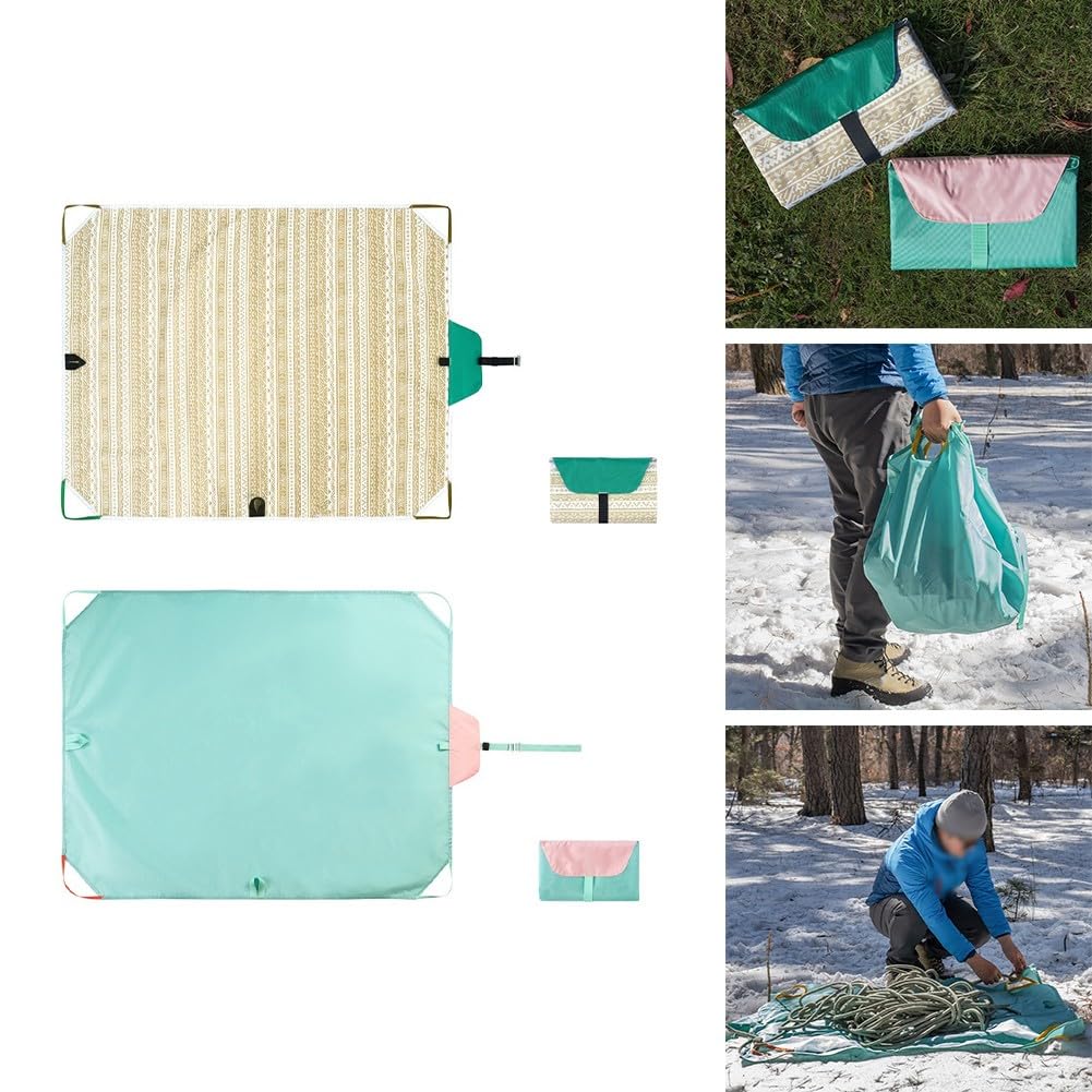 Tapis de sol en corde 600D imperméable pour escalade et alpinisme jaune
