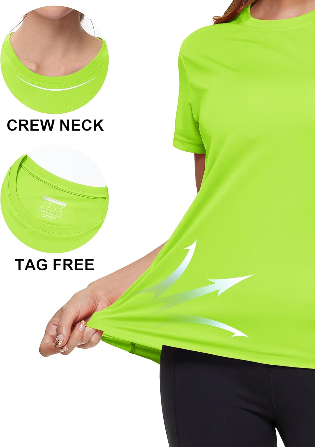 MAGCOMSEN Women's Workout Tops Short Sleeve Shirts UPF 50+ Quick Dry Athletic Sun Protection Rash Guard for Women