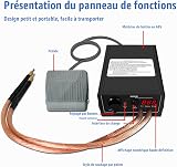 Soudeuse par Points Réglable pour Batteries 8000W, Kit Bricolage Hancaner, Soudeur par Points Portable Haute Performance avec Bande en Nickel pour Ensemble de Machines de Soudage par Points - 4