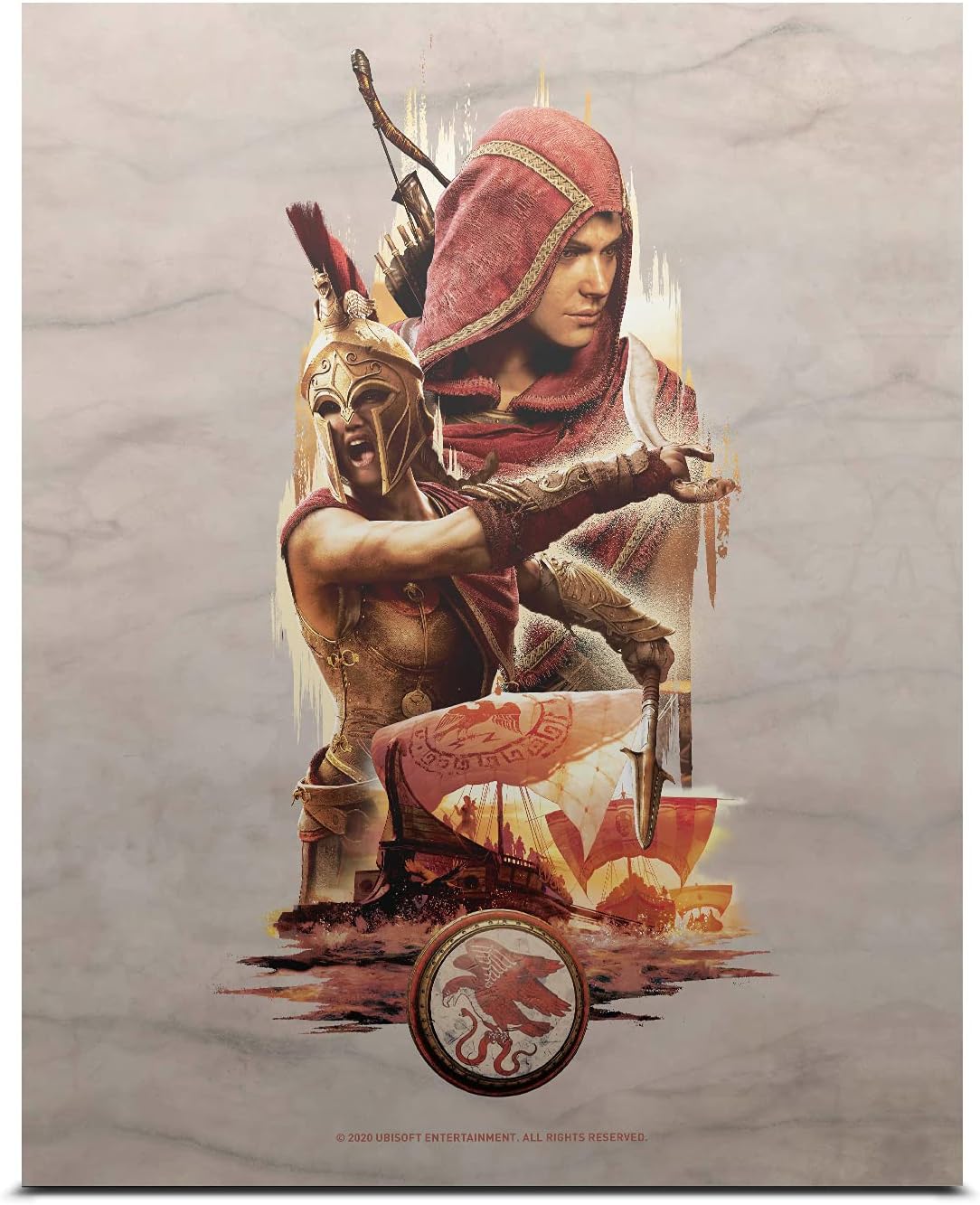 Head Case Designs Officially Licensed Assassin's Creed Kassandra Odyssey Artwork Matte Vinyl Sticker Gaming Skin Case Cover Compatible With Xbox One X Console and Controller Bundle