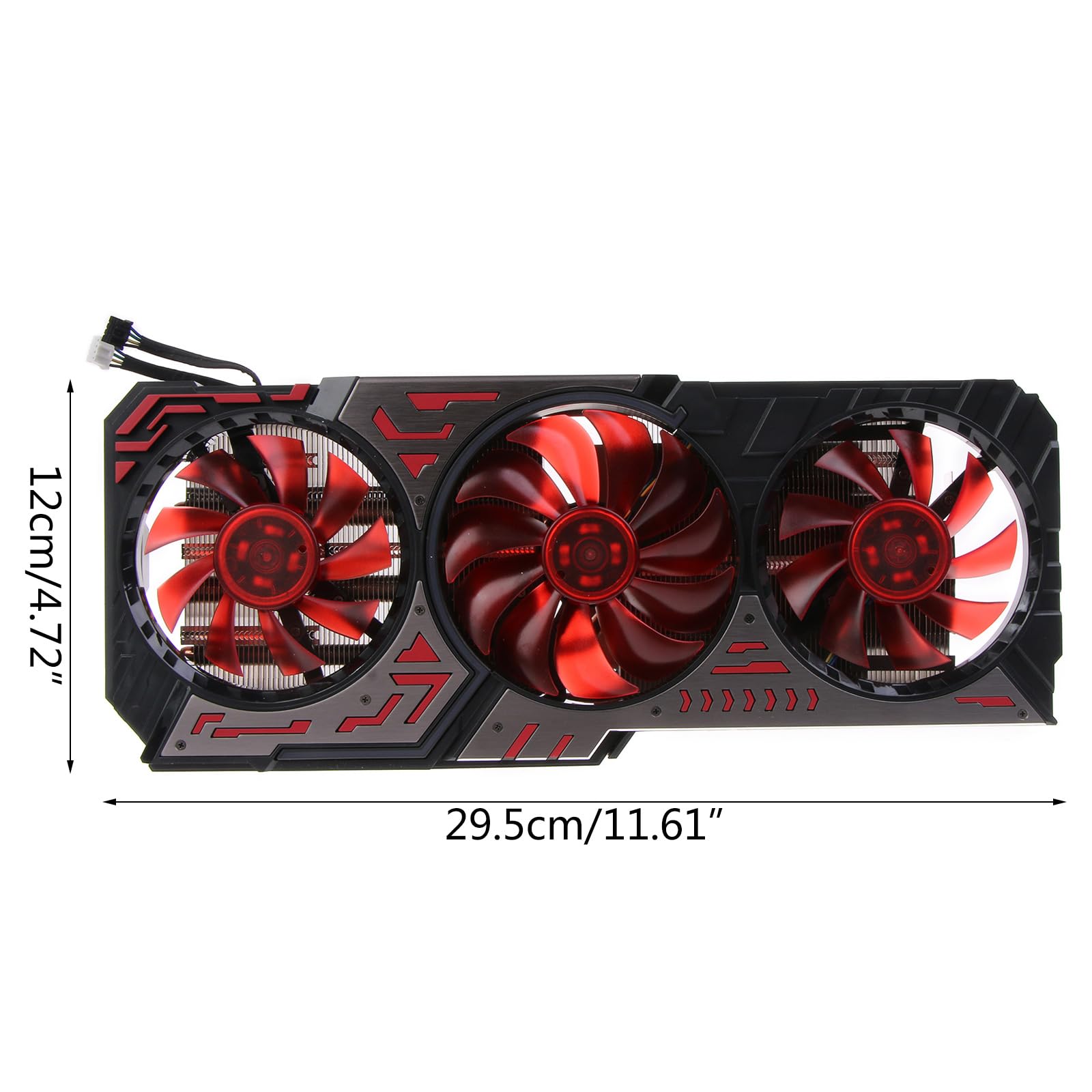 Ventilador de refrigeración para tarjeta gráfica de 12 V, 4 pines, 12 V, GPU, radiador con carcasa para tarjeta gráfica Super OC 2060 2070 2080