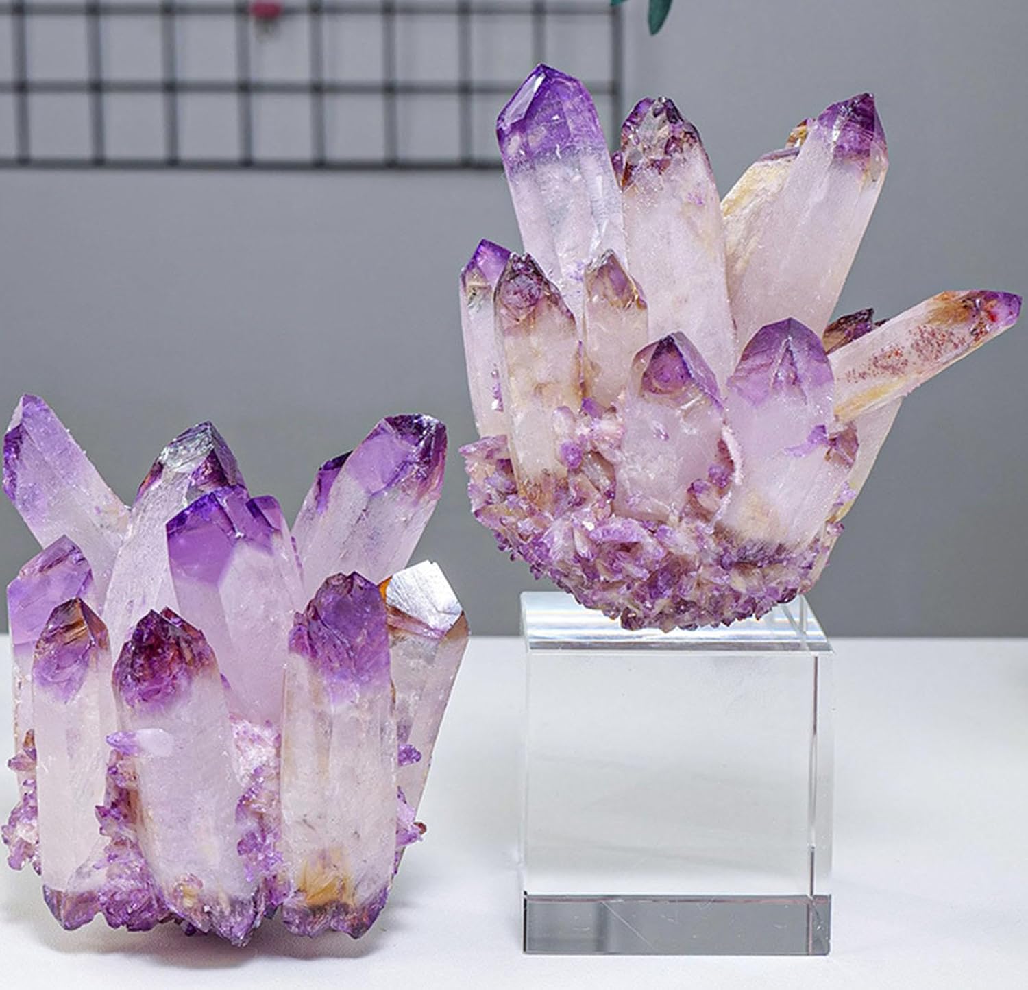 Crystal Stones Amethyst Quartz Cluster, High Rock Geode Stone for, Yoga,Spiritual Decorative Gemstones,600-700g