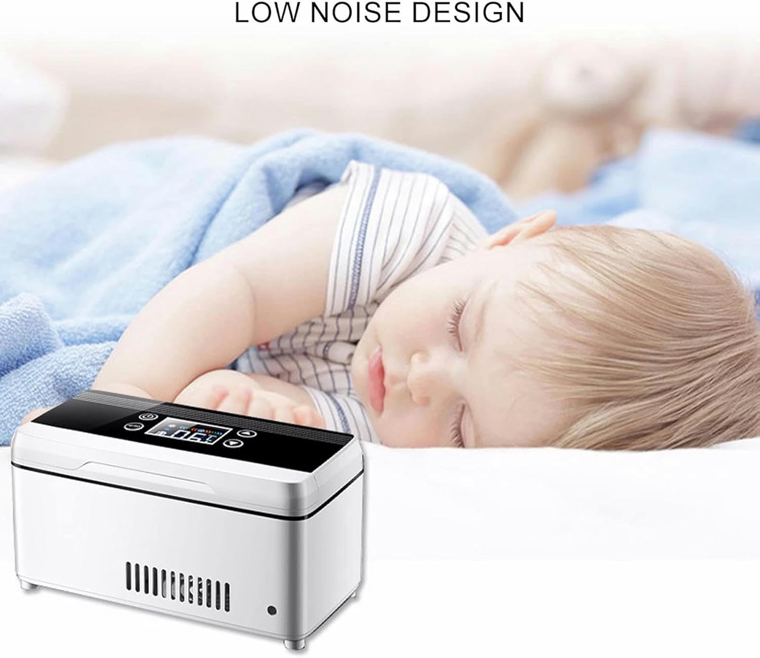 Portable Insulin Refrigerator, USB Rechargeable Small Refrigerator, Mini Dual-Purpose Insulin Refrigerator for Car and Household Use, 0-8 ° C Refrigerated Medicine, Button