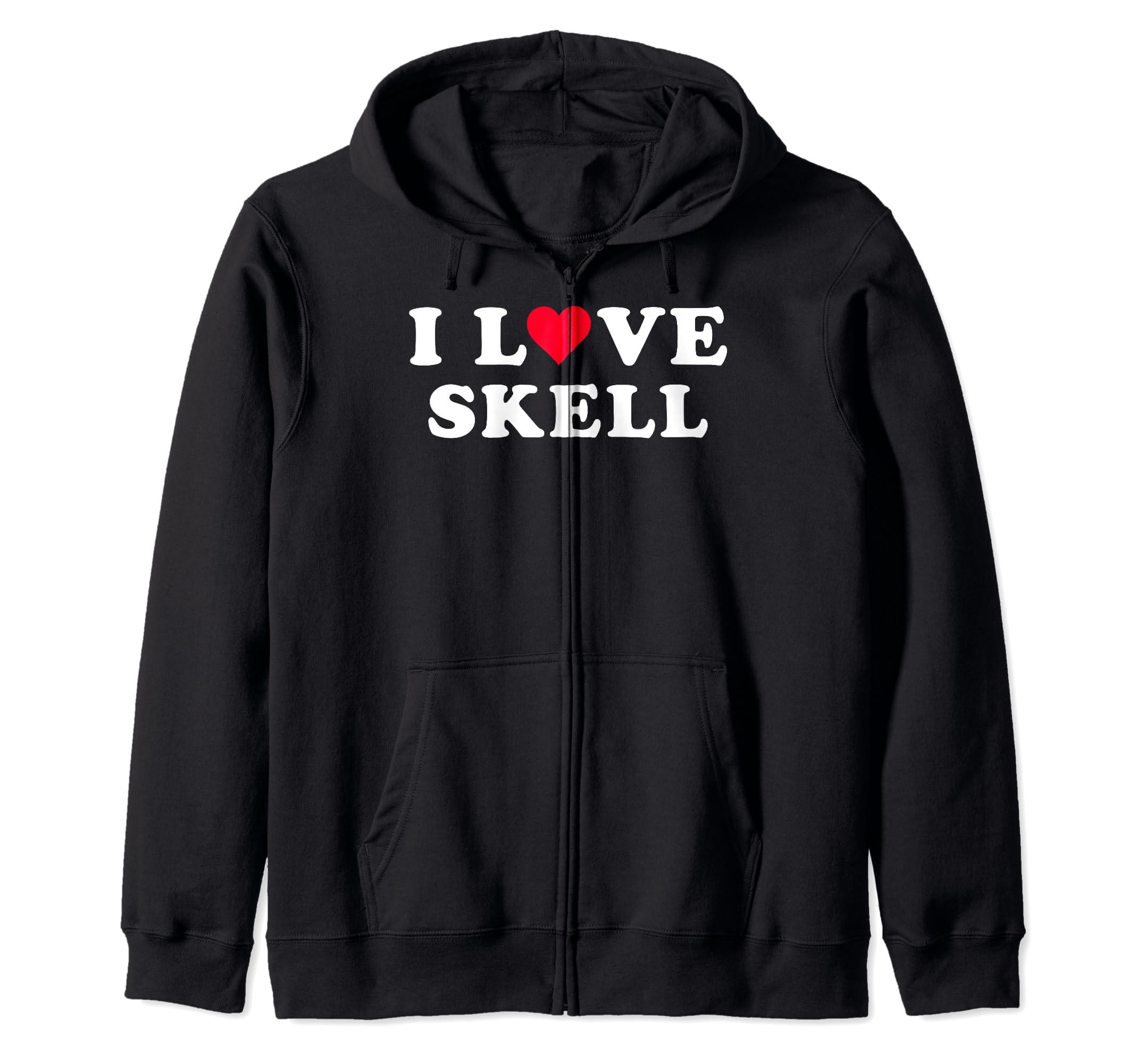 I Love Skell Matching Girlfriend & Boyfriend Skell Name Zip Hoodie