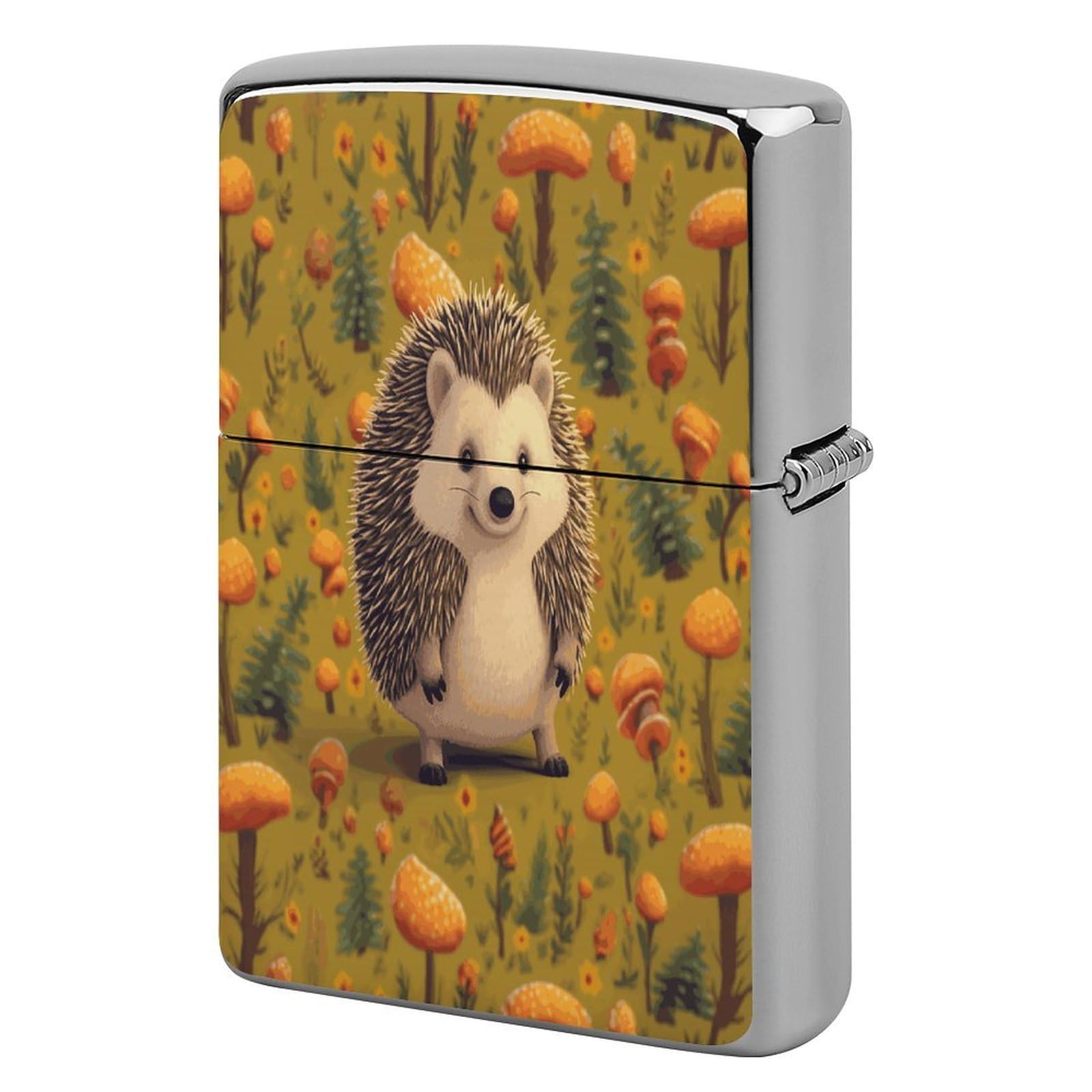 Btcowzrv Style Hedgehog Metal Lighter Case Sleeve Cover Holder