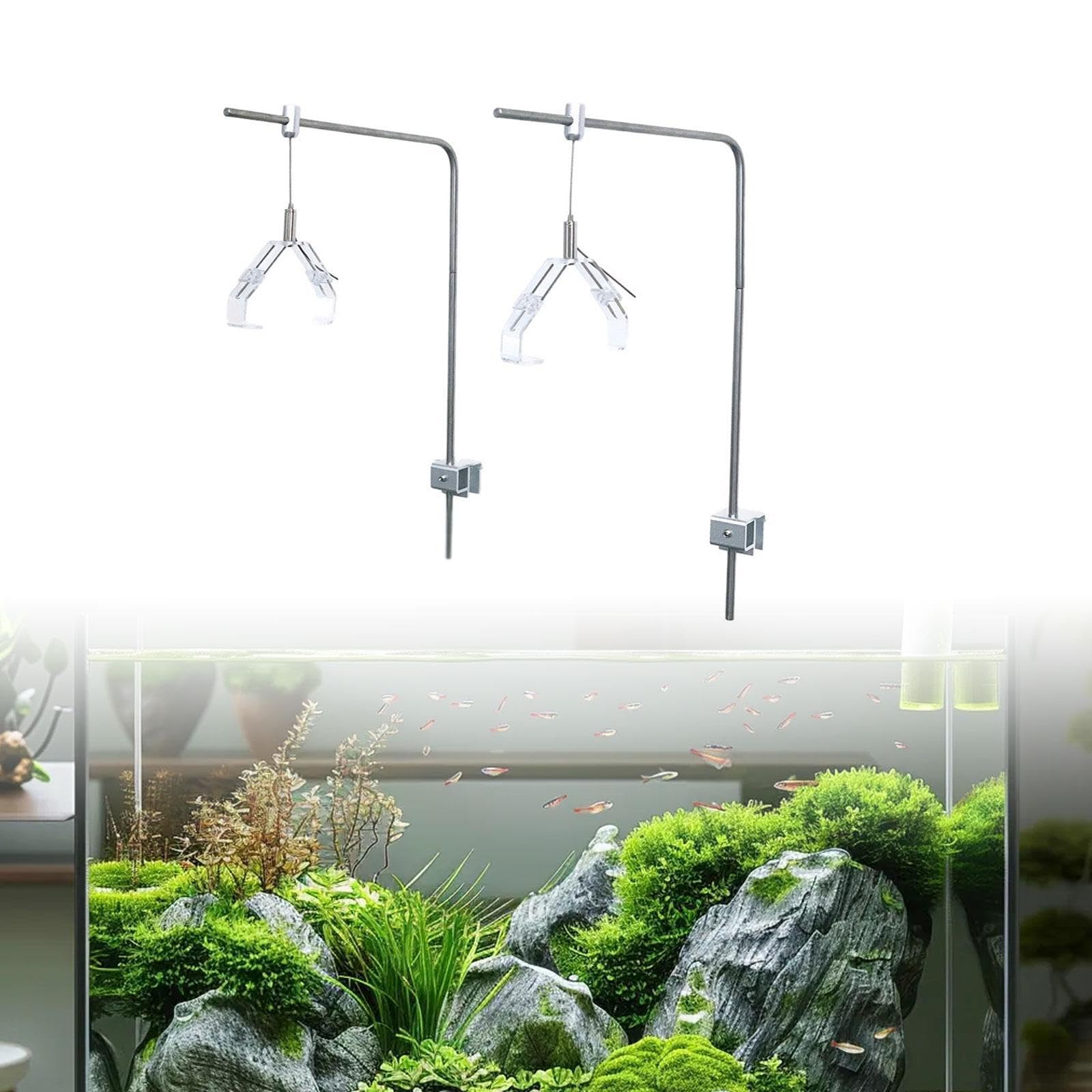 Lot de 2 Supports D'éclairage LED pour Aquarium d'eau Douce