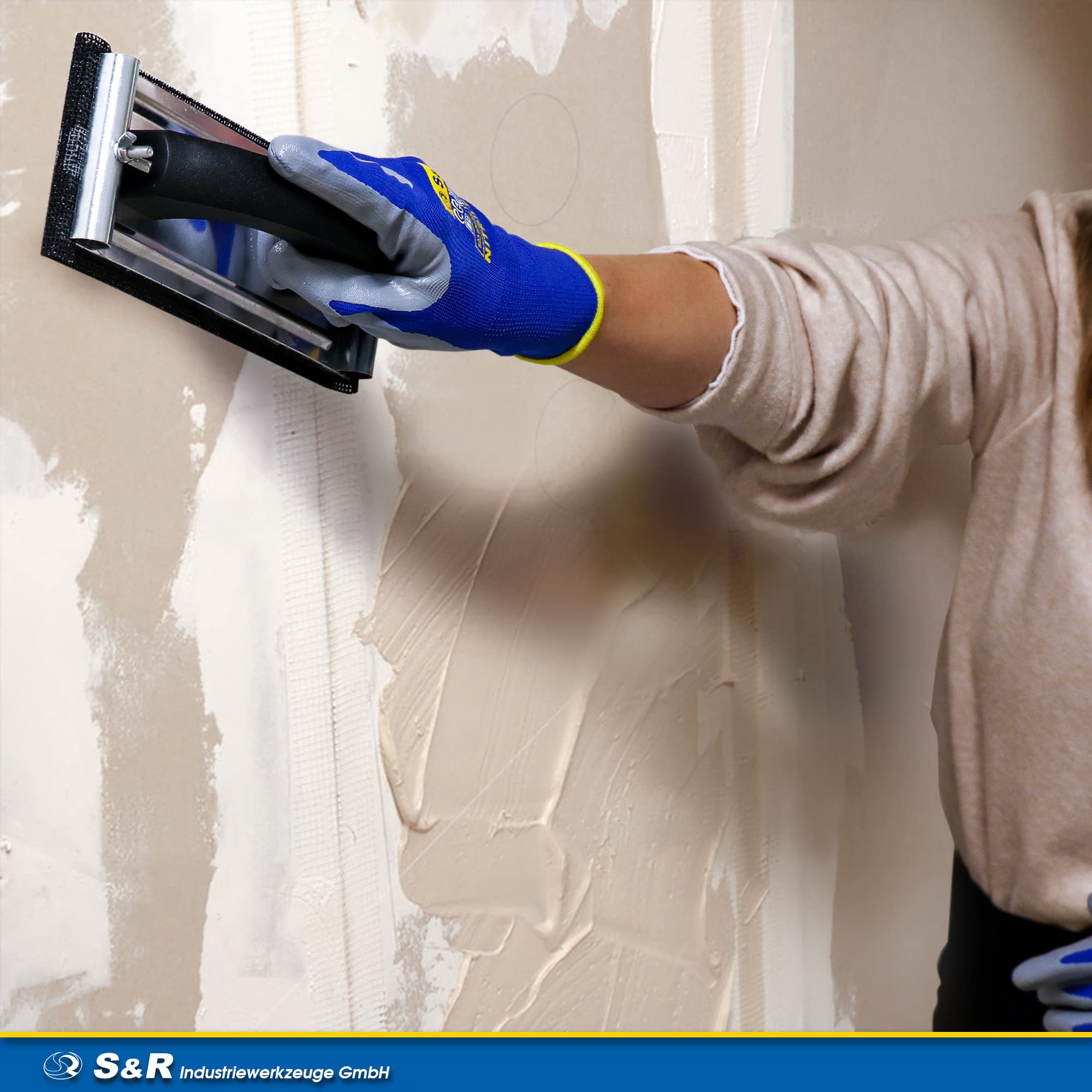 S&R Carta Vetrata Abrasiva Fogli x Cartongesso Griglie x Levigatrice Set 40 Retine Stucco Pittura Legno Grana (10 x P80, P120, P220, P400) 280x93mm