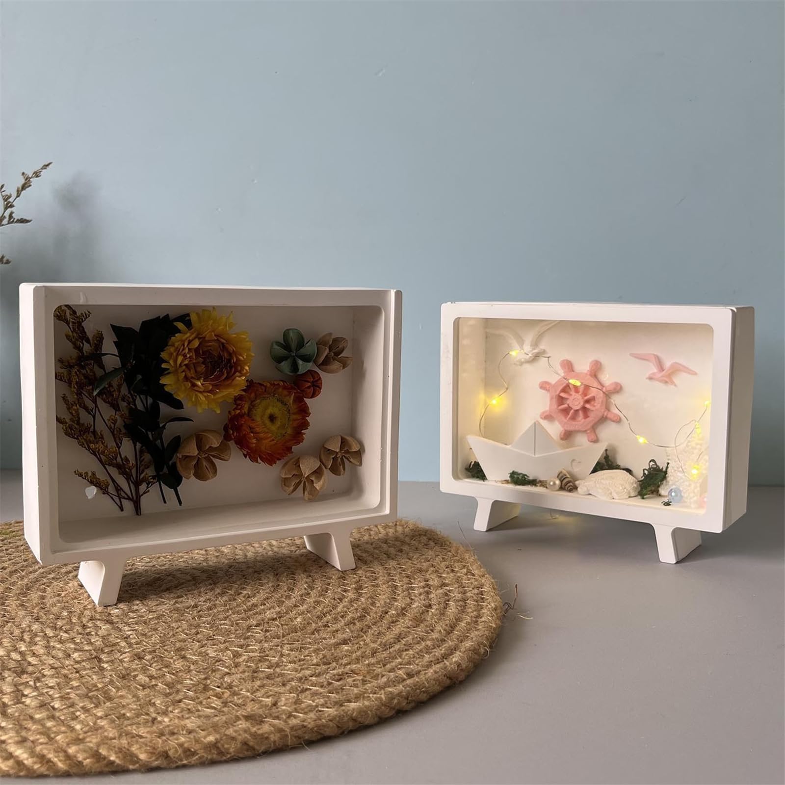 Molde de almacenamiento de silicona fácil de disolver para resina y regalos creativos paisaje, contenedor rectangular, moldes epoxi, moldes decorativos de silicona para manualidades