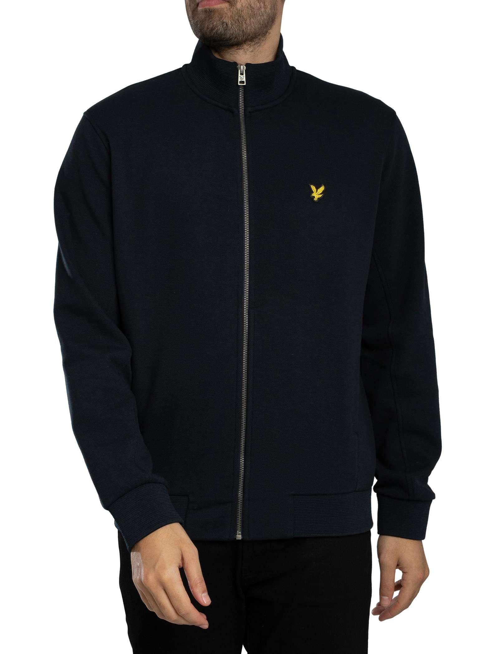 Lyle And Scott Men's Black Cotton Blend Track Jacket  40/Regular L