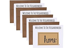 Welcome Home Mat Housewarming Cards: 4Pk Blank Greeting Cards
