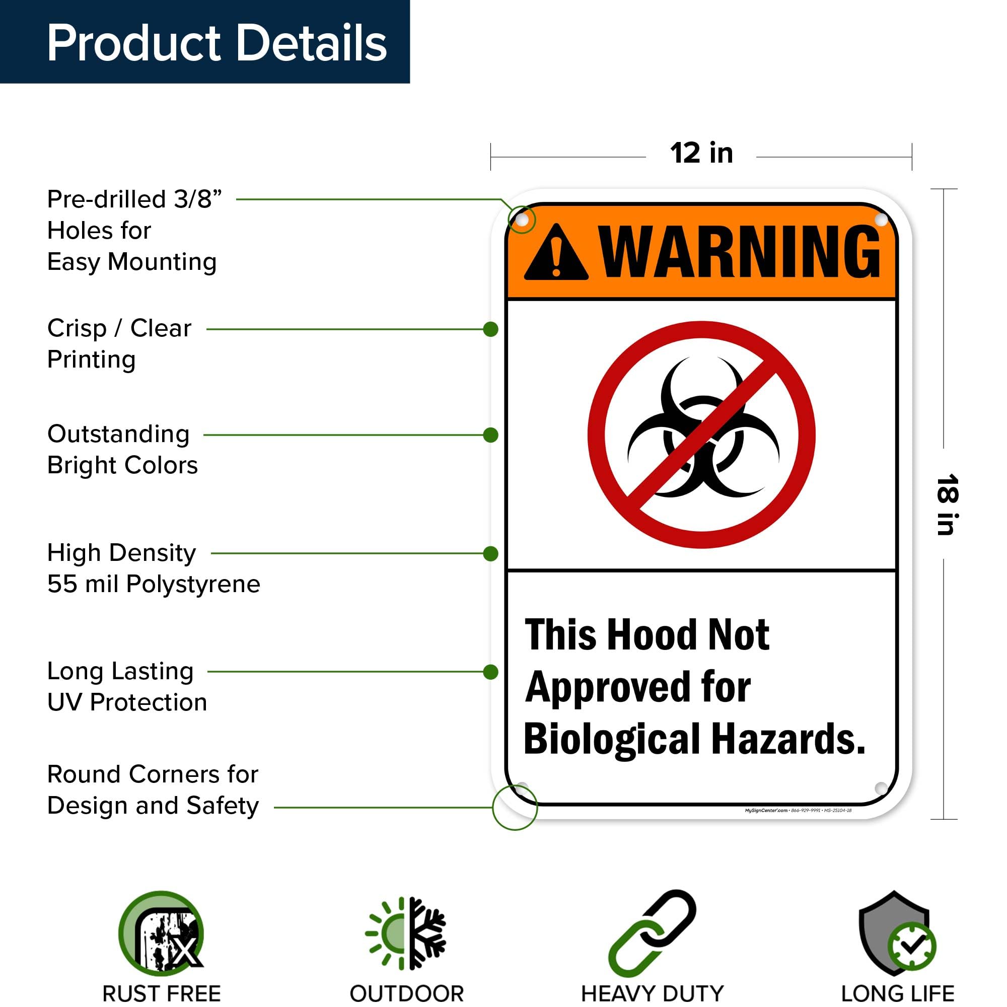 Amazon.com : Warning This Hood Not Approved For Biological Hazards