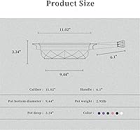 Vista 2 de TIBORANG Sartén antiadherente profunda para freír 8 en 1 multiusos de 11 pulgadas, 5 cuartos de galón, con indicador de calor, tapa de vidrio, mango