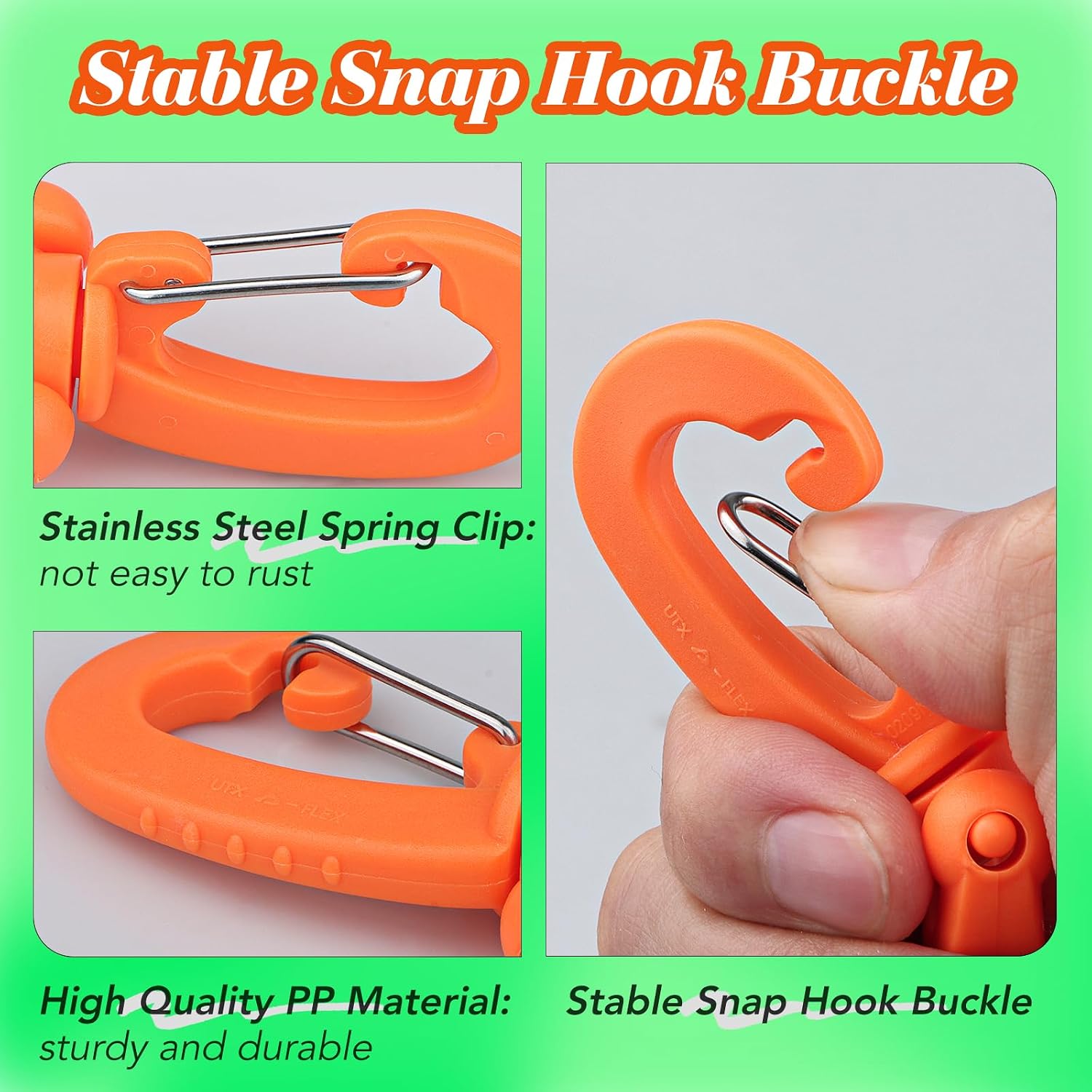 3 Pcs Scuba Hose Holder Clip, Double BCD Hose Clips with Snap Hook