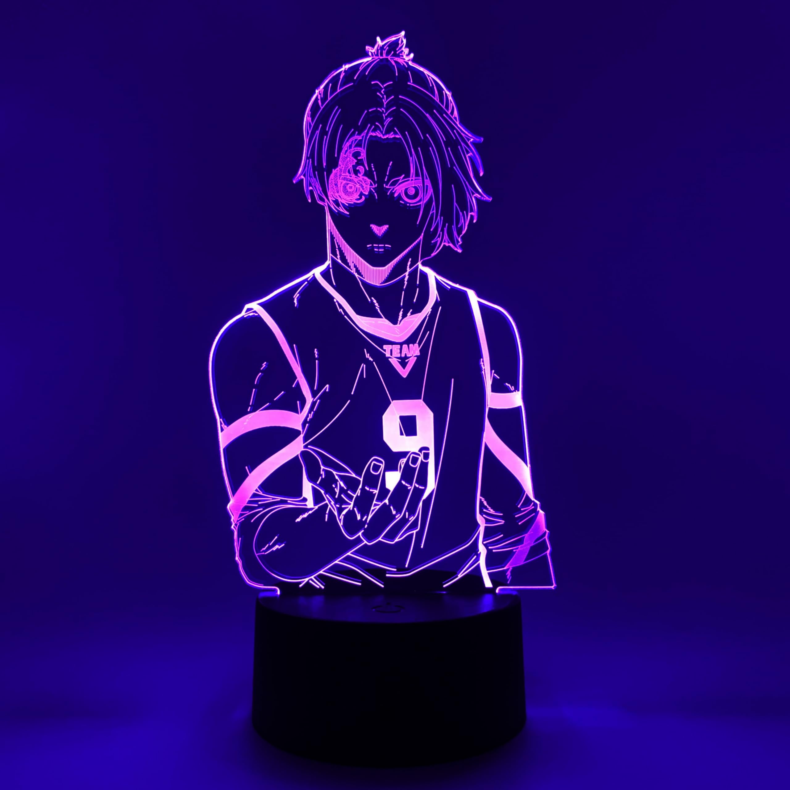 Veilleuse Blue Lock REO Mikage Lampe LED 16 Couleurs RVB Éclairage Ambiance Manga - 8