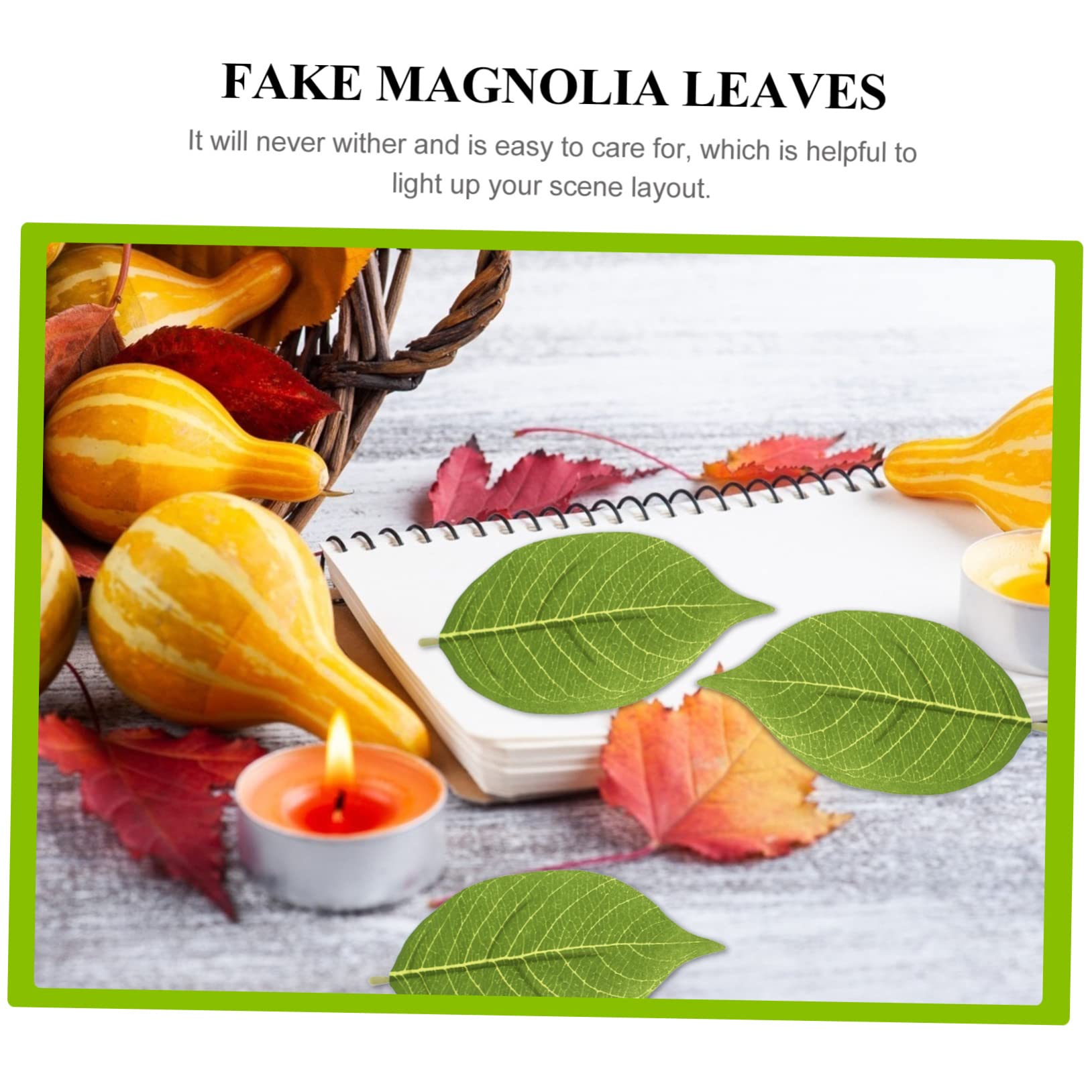 Alipis 150pezzi Foglie Di Magnolia Artificiali Pu Decorazioni Verdi Per Interni Foglie Simulato Per Composizioni e Decorazioni Feste Resistente e Facile Da Manutenere