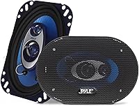 Pyle PL463BL 4x6 3-Way Triaxial Car Speakers - 240W Pair, 4 Ohm, Blue Poly Cone & Piezo Tweeter for Clear Audio Upgrade