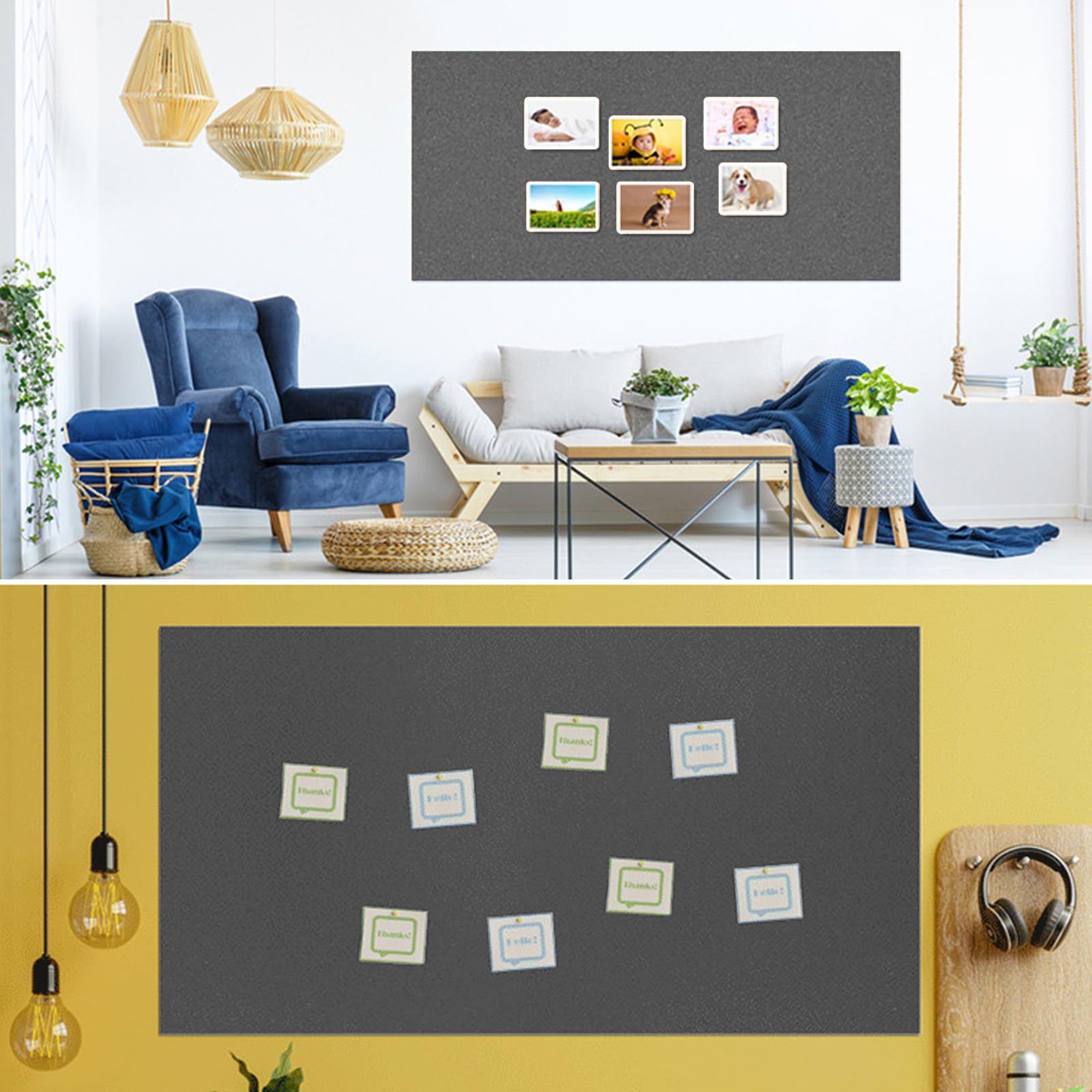 Linen Cork Board Roll Gray 96 X 48, 1/4 Thick Extra