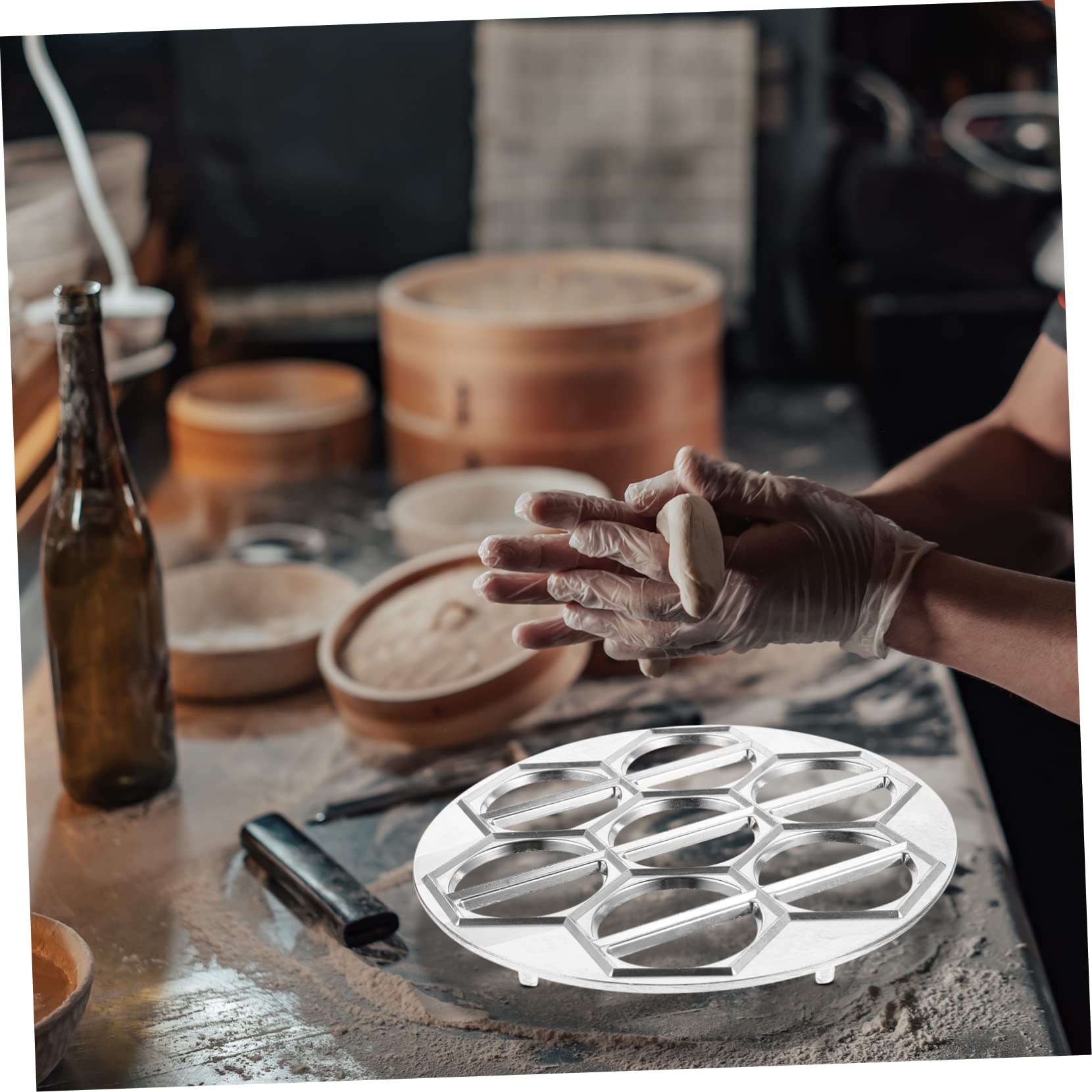 SOLUSTRE Professional Dumpling Maker Aluminum Mold Kitchen Essential Ravioli Russian Meat Dumpling Press