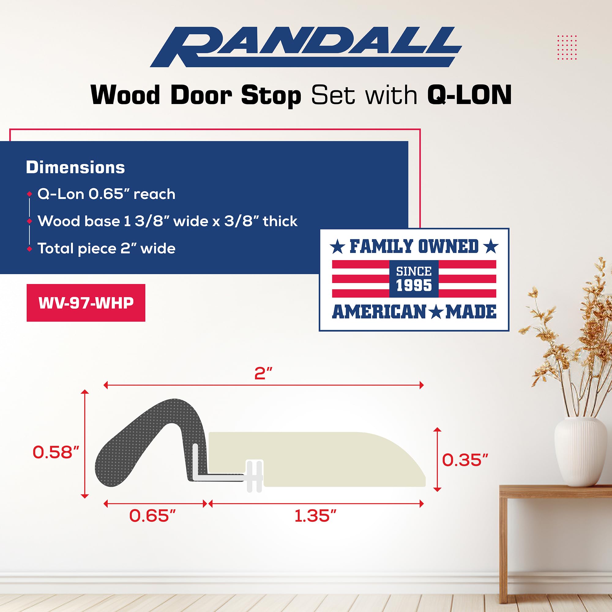White Primed Colonial Door Weatherstrip Set With Q-LON - Includes 2 Pieces (84") & 1 Piece (37") For Energy Saving