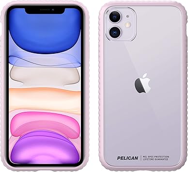 Amazon Com Pelican Iphone 11 Case Guardian Series Military Grade Drop Tested Tpu Polycarbonate Protective Case For Apple Iphone 11 Clear Purple Everything Else