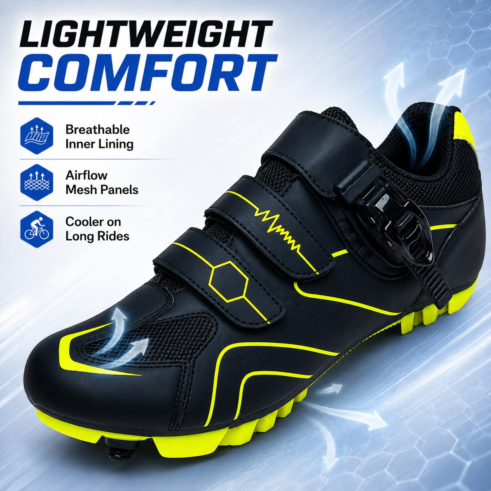 Zapatillas Ciclismo MTB Unisex Montaña Bicicleta Zapatos