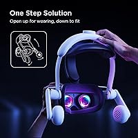 Vista 3 de KIWI design Correa de audio cómoda para la oreja y agarres de control compatibles con los accesorios Quest 2