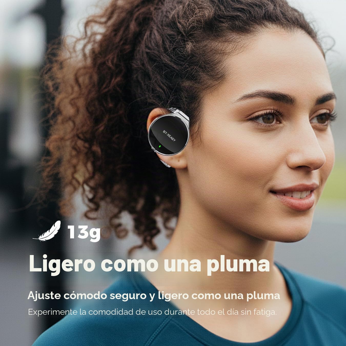 Auriculares in-ear Bluetooth 5.4, cancelación de ruido, clip en forma de gota de agua, Bluetooth con 4 micrófonos, ganchos para orejas cómodos
