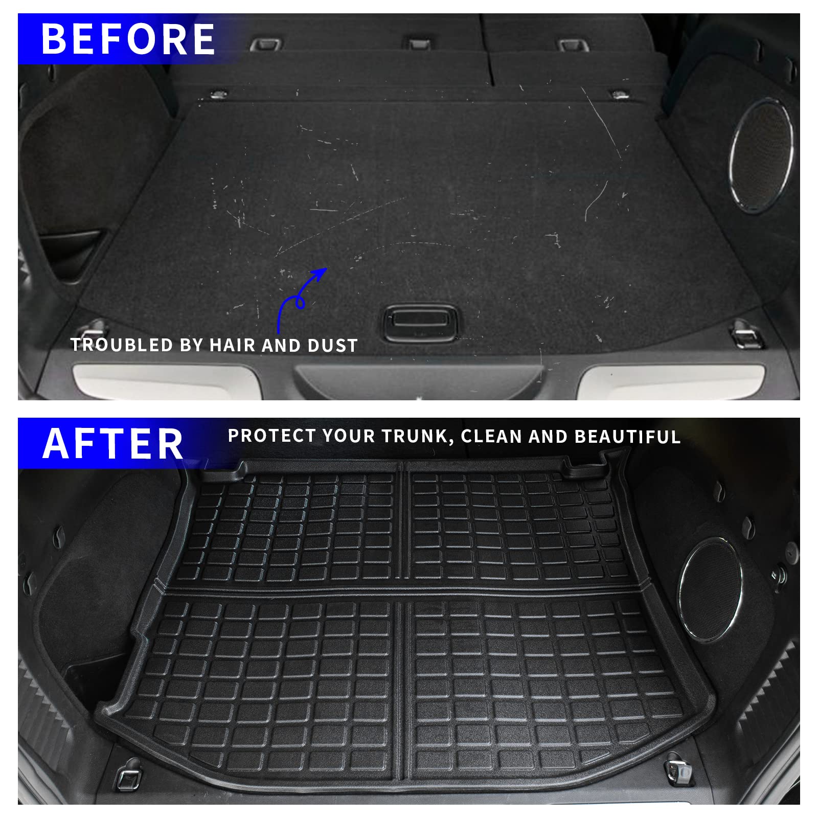 Rongtaod Floor Mats Compatible With 2011-2021 Jeep Grand Cherokee 2022 2023 Grand Cherokee WK Cargo Liner Back Seat Cover Protector Grand Cherokee - View #10