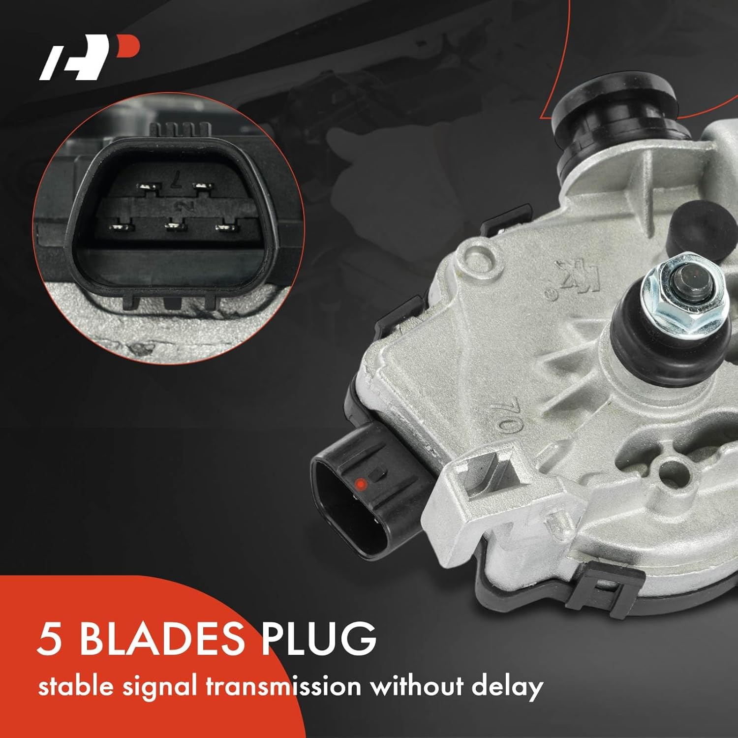 A-Premium Front Windshield Wiper Motor Compatible with Land Rover Discovery Sport 2015 2016 2017 2018 2019, 5-Pin, Left Hand Drive