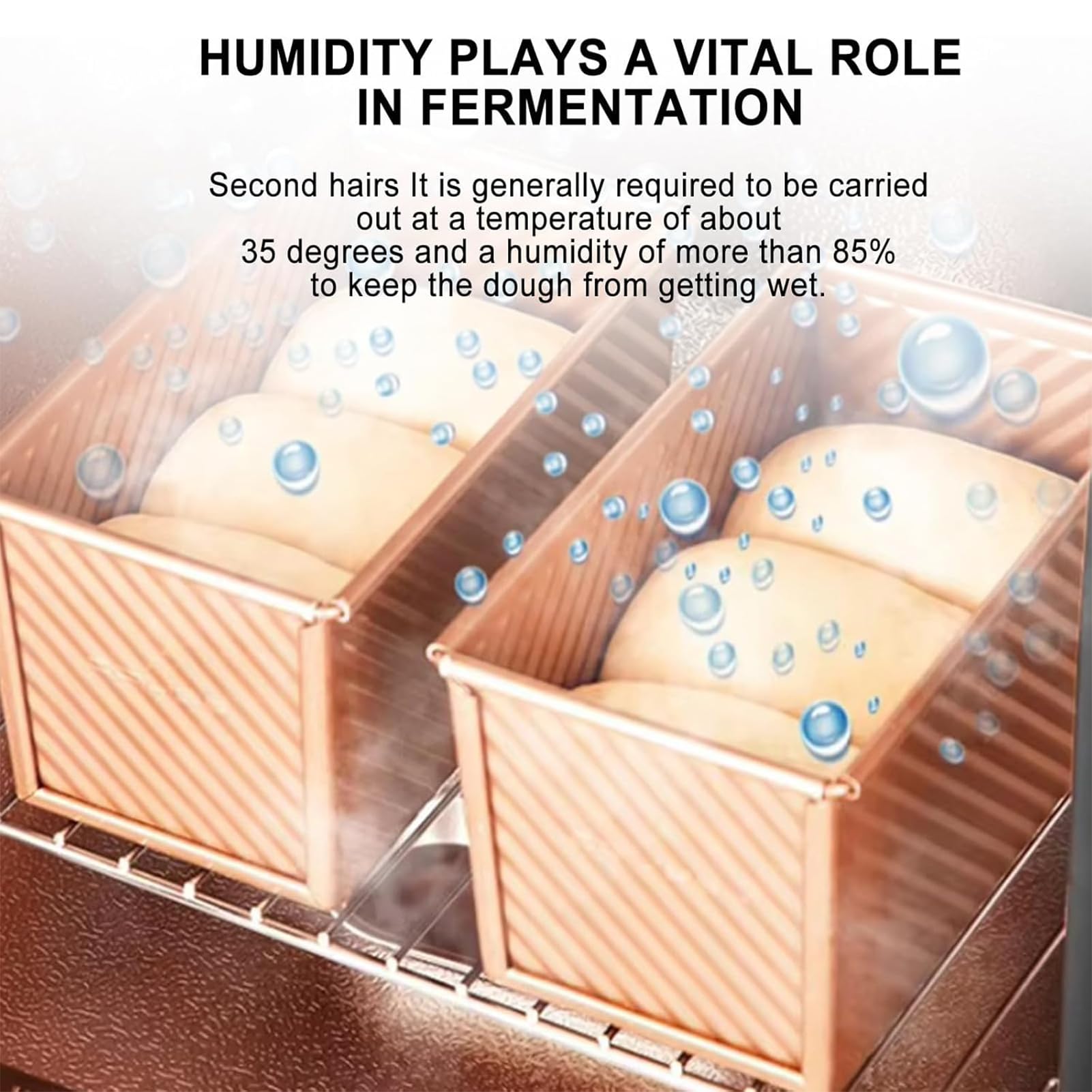 Home Dough Proofer Box, 260W 2-Layer Intelligent Electric Bread Fermentation Box, with Humidity & Temperature Adjustable, for Toast, Yogurt, Natto