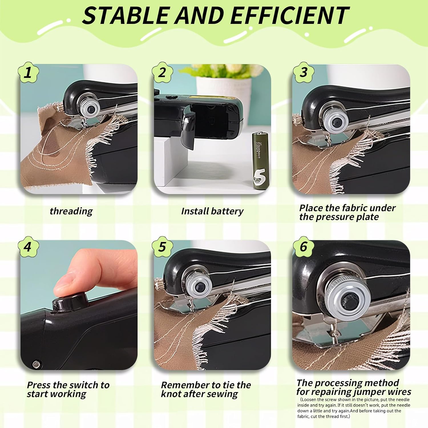 Handheld Sewing Machine,Electric Mini Portable Sewing Machine for Beginners & Adults, Battery/USB Powered, Includes Other Tools and Sewing Threads,Companion for DIY Hand Sewing Enthusiasts - Image 7