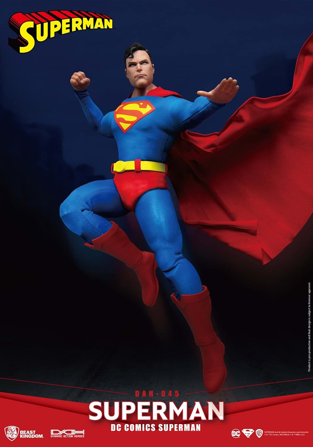 Beast Kingdom DC Comics: Superman DAH-045 Dynamic 8ction Action Figure, Multicolor