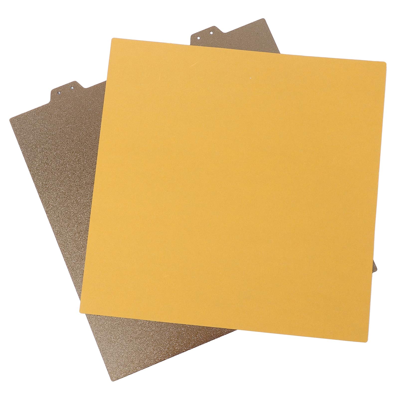 Photo 1 of 355x355mm Spring Steel Sheet, Spring Steel Sheet Gold PEI Power Print Bed Plate with Magnetic Sticker, 3D Printer Accessories for Voron 350 V2