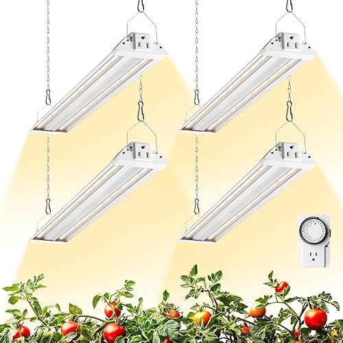 Miniatura 9 de Barrina TX72 Luces de cultivo de 4 pies para inicio de semillas, 72 W (equivalente a 500 W), alto PPFD, espectro completo con LED rojos de 660 nm,
