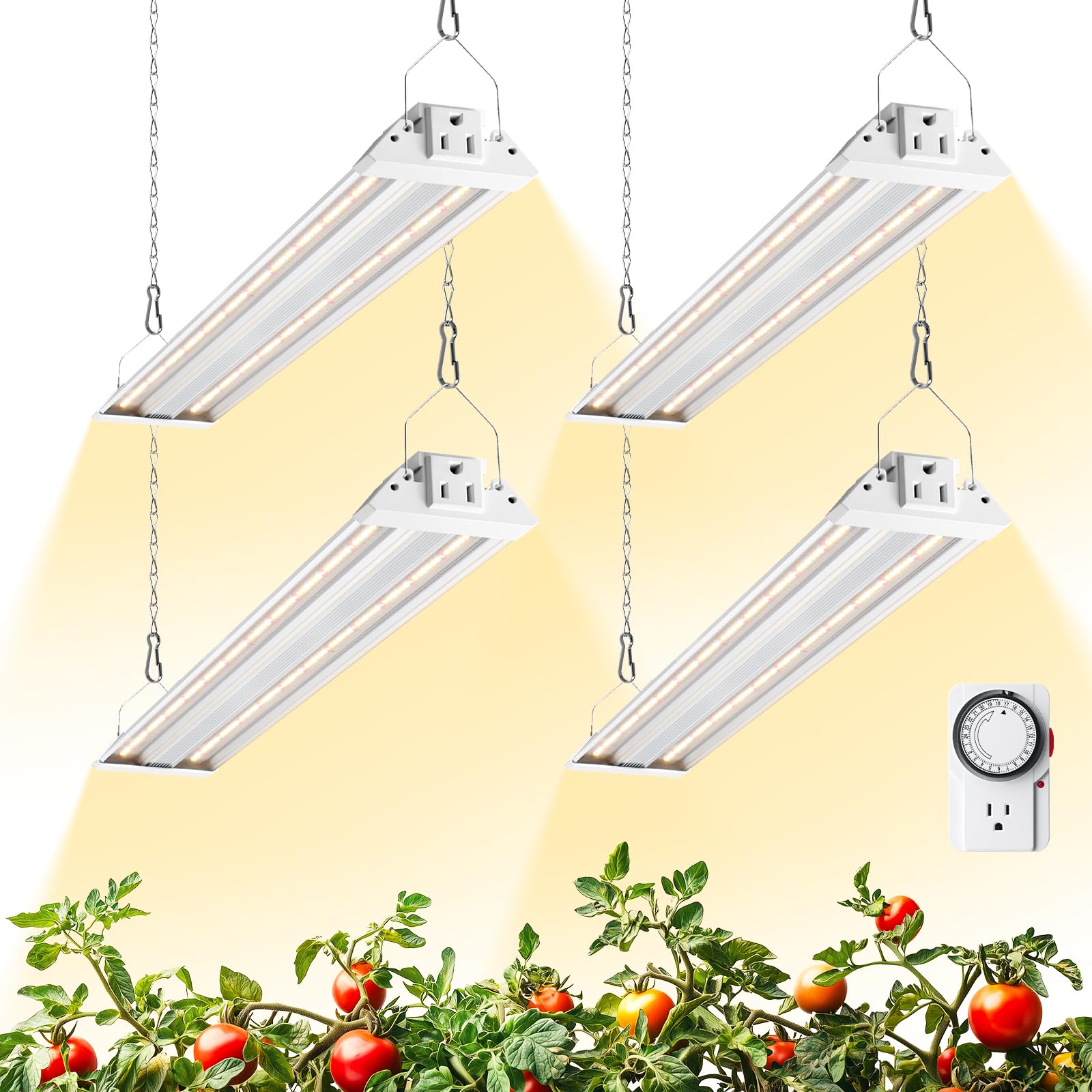 Barrina TX36 2FT LED Grow Light, 144W(4 x 36W, 800W Equivalent), Timer