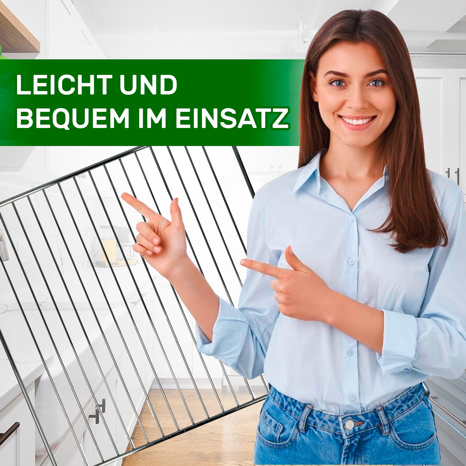 Universelles Verstellbares Backofen Gitterrost oder Kühlschrank mit einer Mindestlänge von 370 mm Maximale Länge von 650 mm und Breite von 310 mm - Garantie 5 Jahre - ONIX TECH