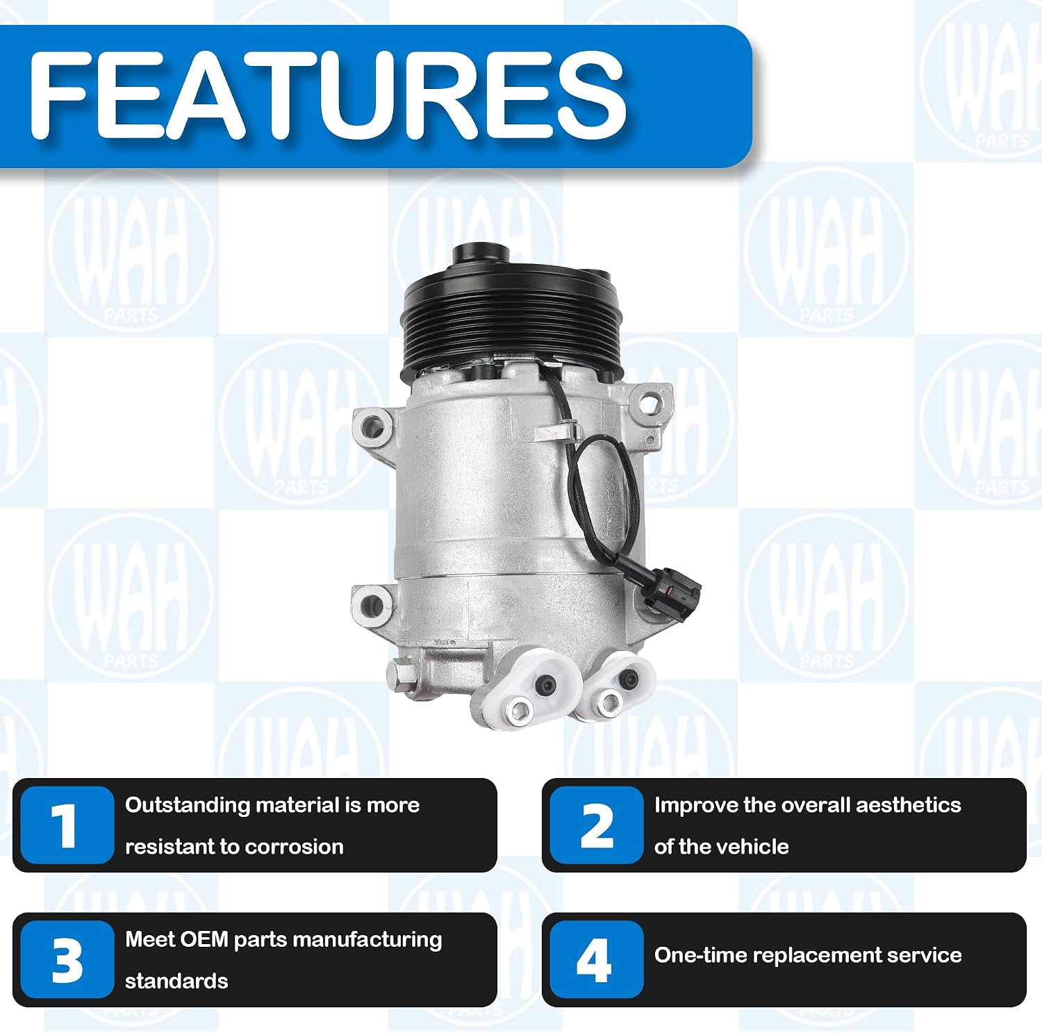 92600-7S000 Air Conditioner AC Compressor with Clutch Compatible With 2005-2022 Nissan Armada TITAN XD 2012-2021 Nissan NV2500 NV3500 V8 5.6L 5.0L