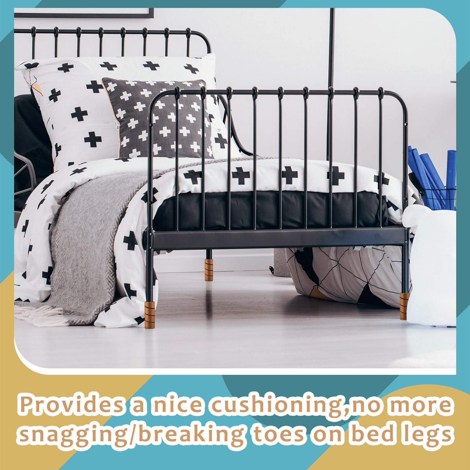 Bed Leg Protectors Bed Frame Toe Protectors Soft Rubber Leg