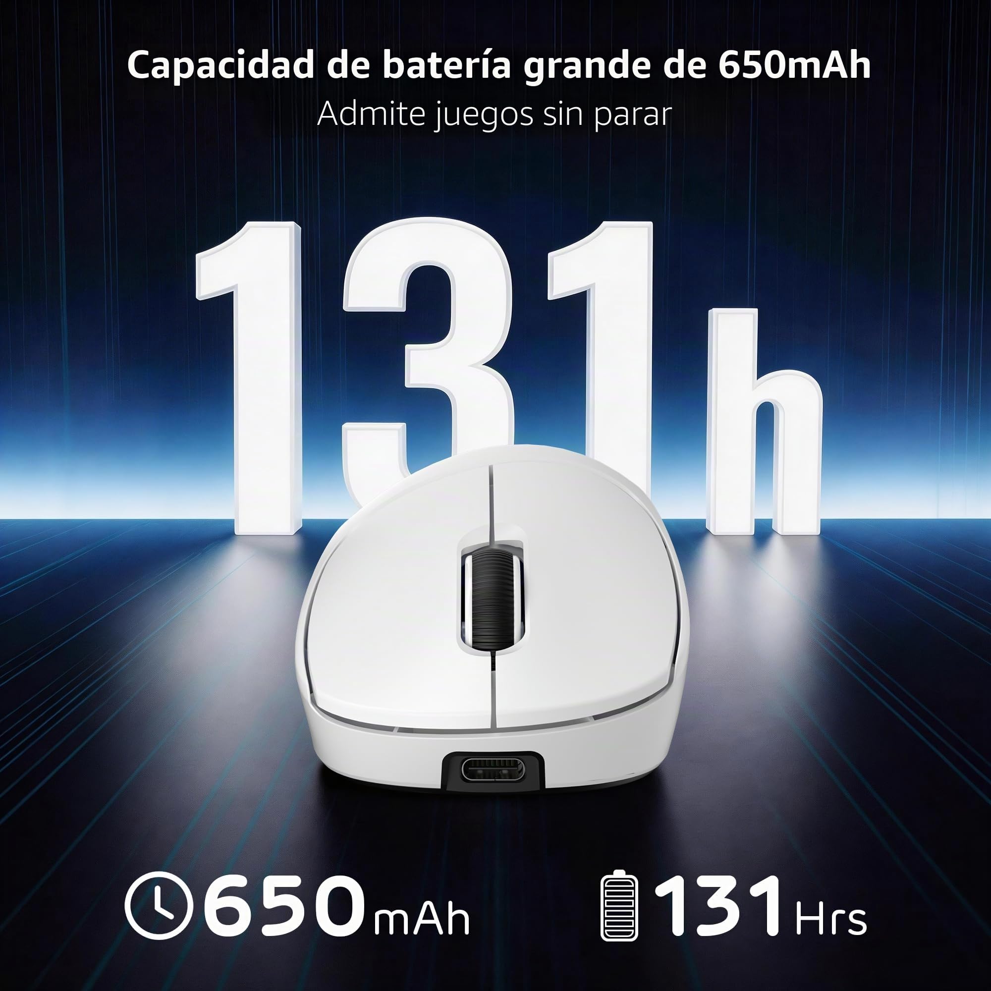 RK ROYAL KLUDGE MG5 8K ratón inalámbrico para juegos, sensor PAW3950 42K DPI, ligero 54g ergonómico, doble frecuencia de muestreo 8KHz, triple modo 2,4G/BT/USB-C, interruptor de 100M clics, unidad web