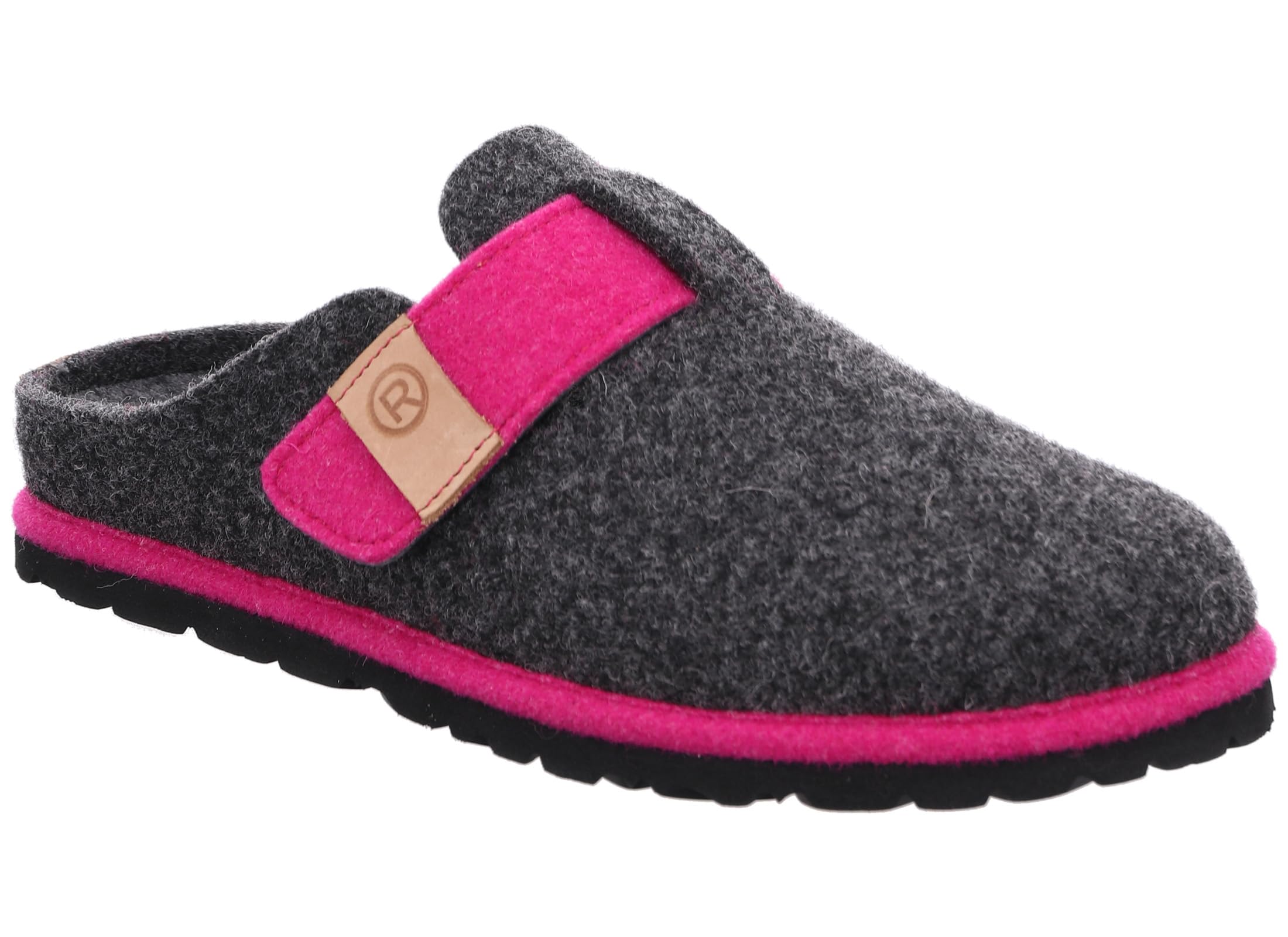 Rohde Damen Pantoffel Filz Hausschuh Klettverschluss Wechselfußbett D.Meran 6812 | Hausschuhe, Antrazit, Grau, Schlupfschuh, Damen, Schuhe